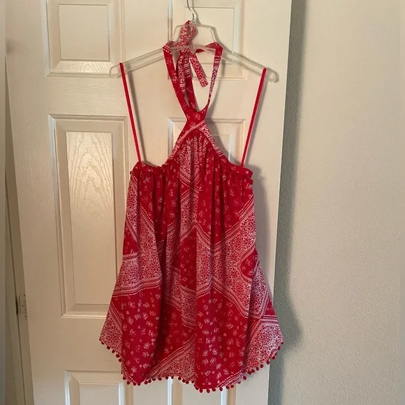 fitted lace wedding dress It's Up to Me Halter Mini Dress Red main image 1